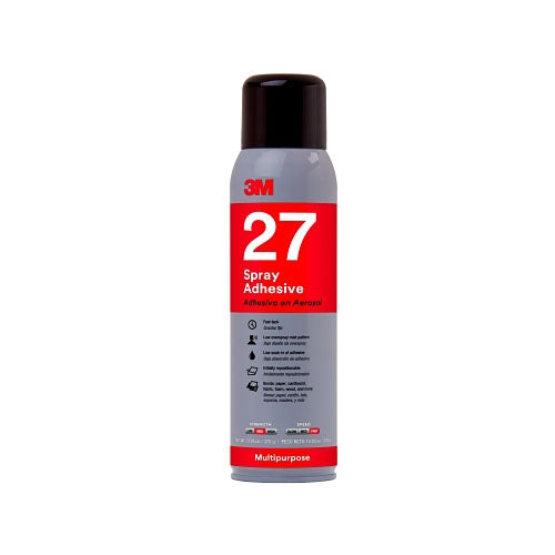 3M™ Multi-Purpose 27 Spray Adhesive, 13.5 oz Aerosol Can, White (405-051111-07832)