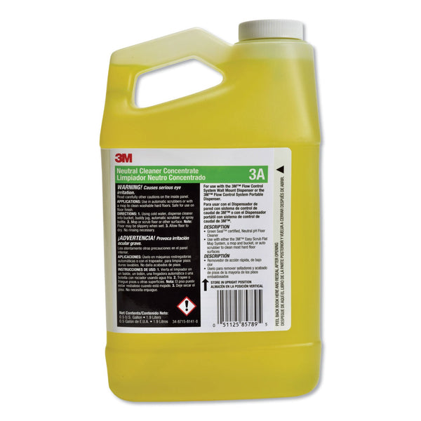 3M™ Neutral Cleaner Concentrate 3A, Fresh Scent, 0.5 gal Bottle, 4/Carton (MMM3A)