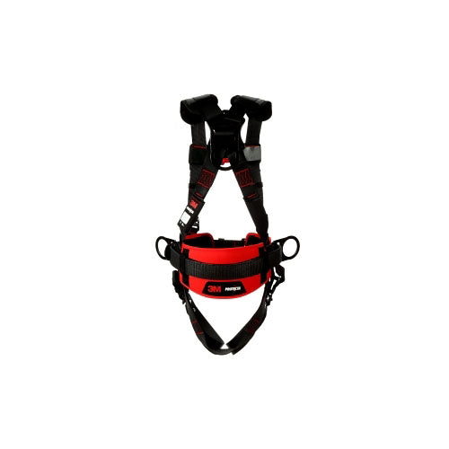 3M™ Protecta® Construction Style Positioning Harness, Standard, D-Rings, Leg Buckles, Medium/Large, Pass-Through Chest Connection (098-1161309)