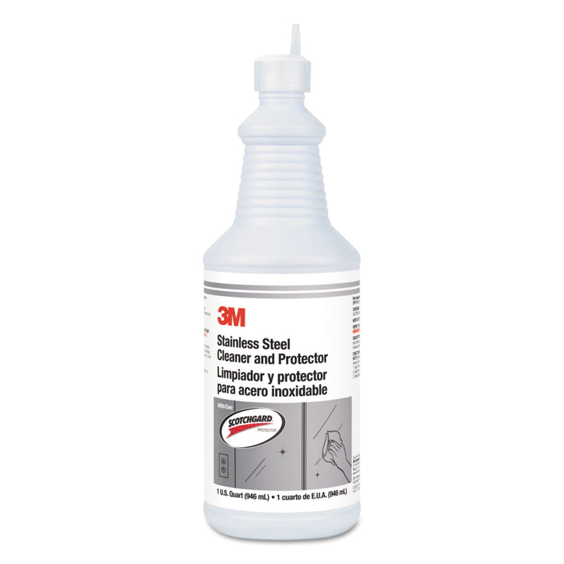 3M™ Stainless Steel Cleaner and Polish, Unscented, 32 oz Bottle, 6/Carton (MMM85901)