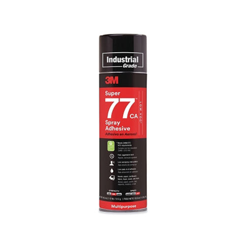 3M™ Super 77™ CA Mult-Purpose Spray Adhesive, 18 oz Aerosol Can, Clear (405-051111-97956)