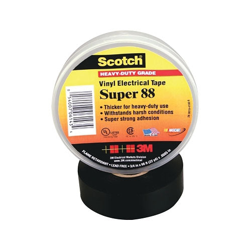 3M™ Super 88 Vinyl Electrical Tape, 2 in x 36 yd, Black (500-103561)