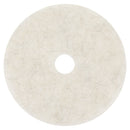 3M™ Ultra High-Speed Natural Blend Floor Burnishing Pads 3300, 27" Diameter, White, 5/Carton (MCO20326)