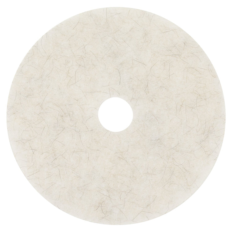 3M™ Ultra High-Speed Natural Blend Floor Burnishing Pads 3300, 27" Diameter, White, 5/Carton (MCO20326)