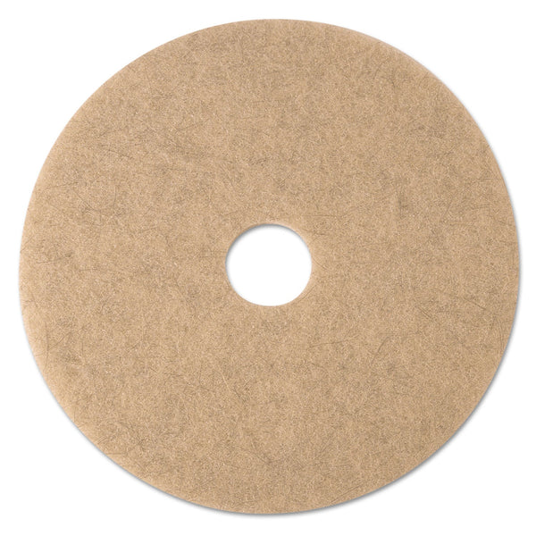 3M™ Ultra High-Speed Natural Blend Floor Burnishing Pads 3500, 21" Diameter, Tan, 5/Carton (MCO19009)