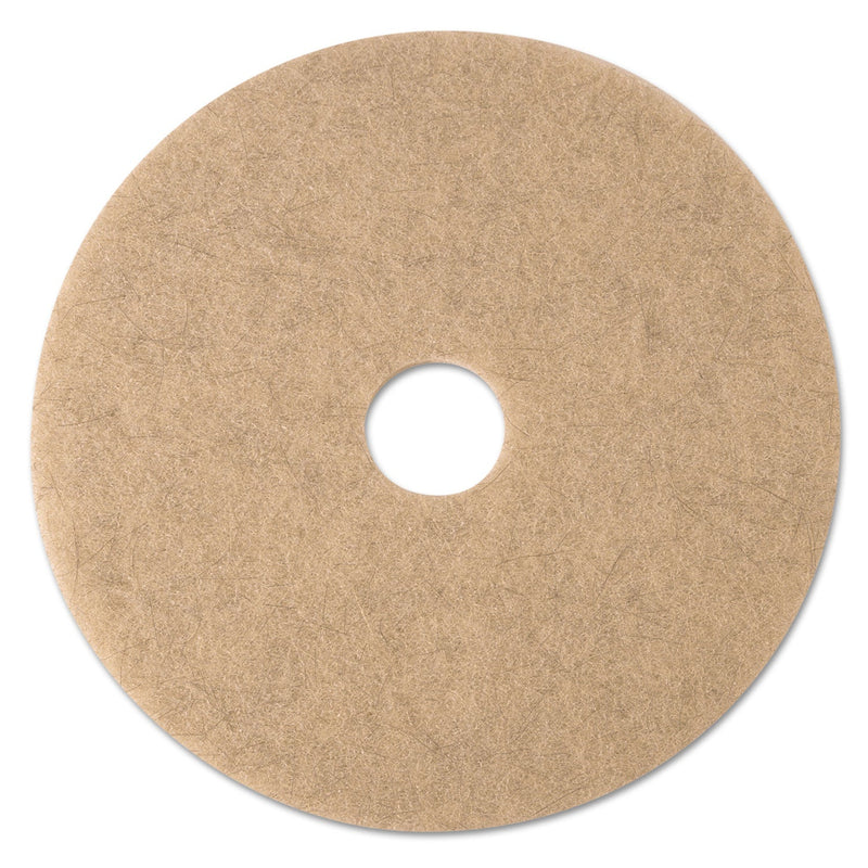 3M™ Ultra High-Speed Natural Blend Floor Burnishing Pads 3500, 21" Diameter, Tan, 5/Carton (MCO19009)