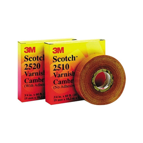 3M™ Varnished Cambric Tape 2520, 3/4 in x 60 ft, Yellow (500-048367)