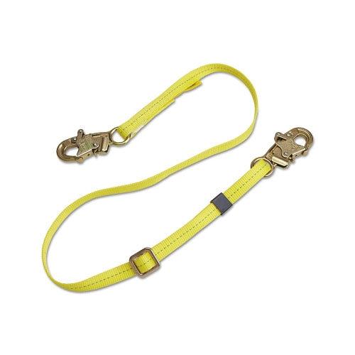 3M™ Web Adjustable Positioning Lanyard, 6ft, Snap Hook Connection, 310lb Cap, Yellow (098-1231016)