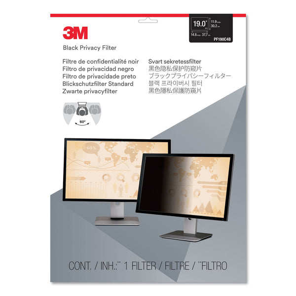 3M™ Frameless Blackout Privacy Filter for 19" Monitor (MMMPF190C4B)