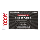 ACCO Paper Clips, Jumbo, Silver, 1,000/Pack (ACC72510)
