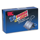 Officemate Binder Clips, Large, 2&quot;Wide, 1&quot; Cap, Black/Silver (OIC99100)