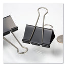 Officemate Binder Clips, Large, 2&quot;Wide, 1&quot; Cap, Black/Silver (OIC99100)