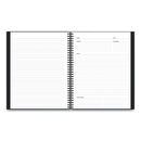 Blue Sky® Aligned Business Notebook, 1-Subject, Meeting-Minutes/Notes Format with Narrow Rule, Black Cover, (78) 11 x 8.5 Sheets (BLS121454)