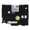 Brother TZe Standard Adhesive Laminated Labeling Tape, 1.4" x 26.2 ft, Black on Matte White (BRTTZEM261)