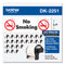 Brother Continuous Paper Label Tape, 2.44 x 100 ft, White, 24 Rolls/Pack (BRTDK225124PK)