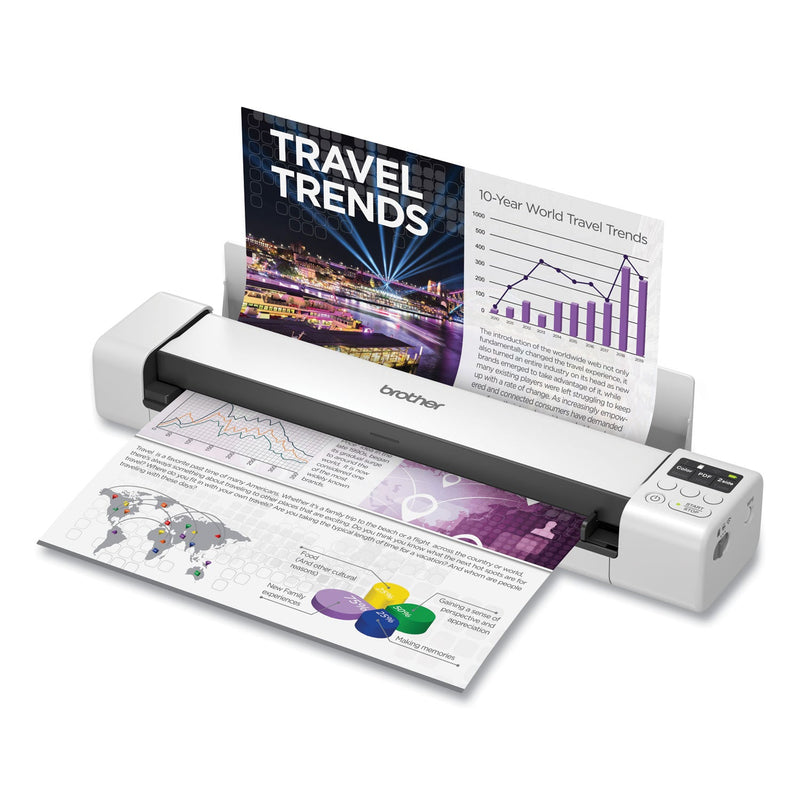 Brother DS-940DW Duplex and Wireless Compact Mobile Document Scanner, 600 dpi Optical Resolution, 1-Sheet Duplex Auto Document Feeder (BRTDS940DW)