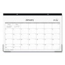 Blue Sky® Enterprise Desk Pad, Geometric Artwork, 17 x 11, White/Gray Sheets, Black Binding, Clear Corners, 12-Month (Jan to Dec): 2025 (BLS111293)