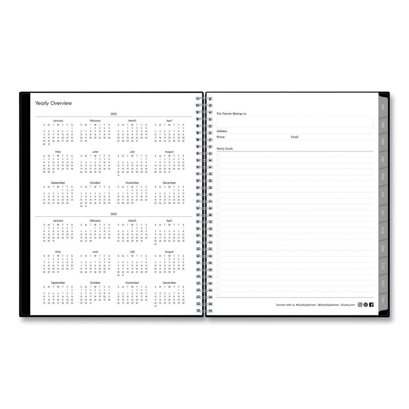 Blue Sky® Enterprise Weekly/Monthly Planner, 11 x 8.5, Black Cover, 12-Month (Jan to Dec): 2025 (BLS111288)