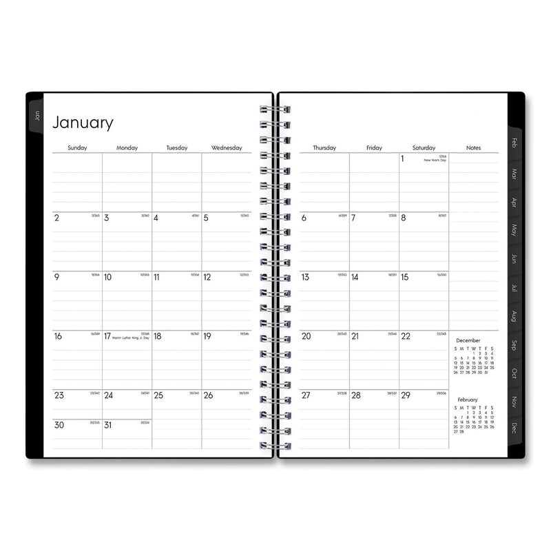 Blue Sky® Enterprise Weekly/Monthly Planner, 8 x 5, Black Cover, 12-Month (Jan to Dec): 2025 (BLS111291)