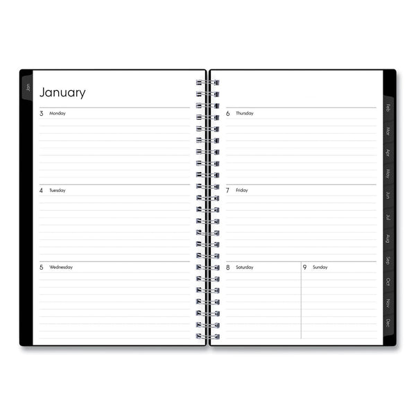 Blue Sky® Enterprise Weekly/Monthly Planner, 8 x 5, Black Cover, 12-Month (Jan to Dec): 2025 (BLS111291)