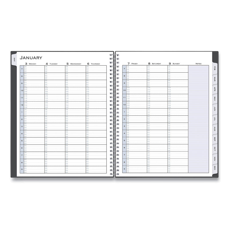 Blue Sky® Passages Appointment Planner, 11 x 8.5, Charcoal Cover, 12-Month (Jan to Dec): 2025 (BLS100009)