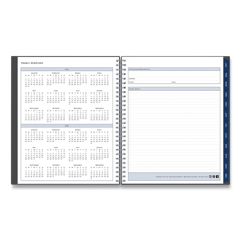 Blue Sky® Passages Monthly Planner, 10 x 8, Charcoal Cover, 12-Month (Jan to Dec): 2025 (BLS100011)