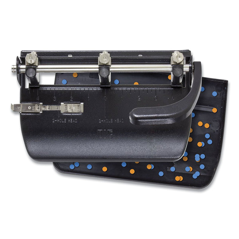 Officemate 2 Hole Punch, 2 3/4&quot; Center Holes, Punches 20 Sheets, Black (OIC90078)