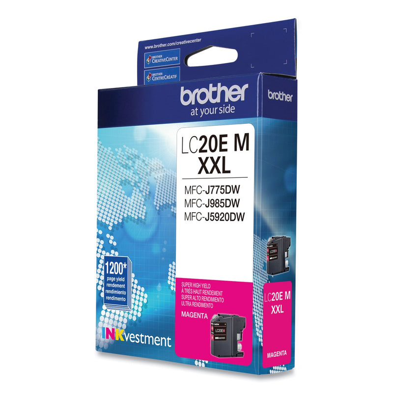 Brother LC20EM INKvestment Super High-Yield Ink, 1200 Page-Yield, Magenta (BRTLC20EM)