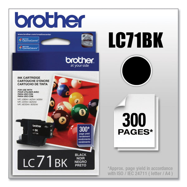 Brother LC71BK Innobella Ink, 300 Page-Yield, Black (LC71BK)