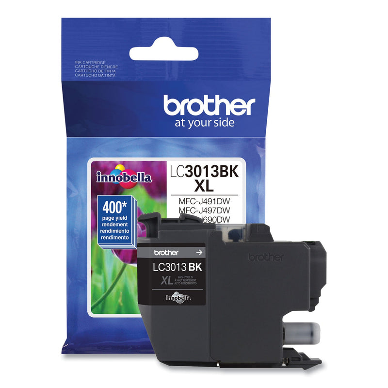 Brother LC3013BK High-Yield Ink, 400 Page-Yield, Black (BRTLC3013BK)
