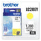 Brother LC20EY INKvestment Super High-Yield Ink, 1200 Page-Yield, Yellow (BRTLC20EY)
