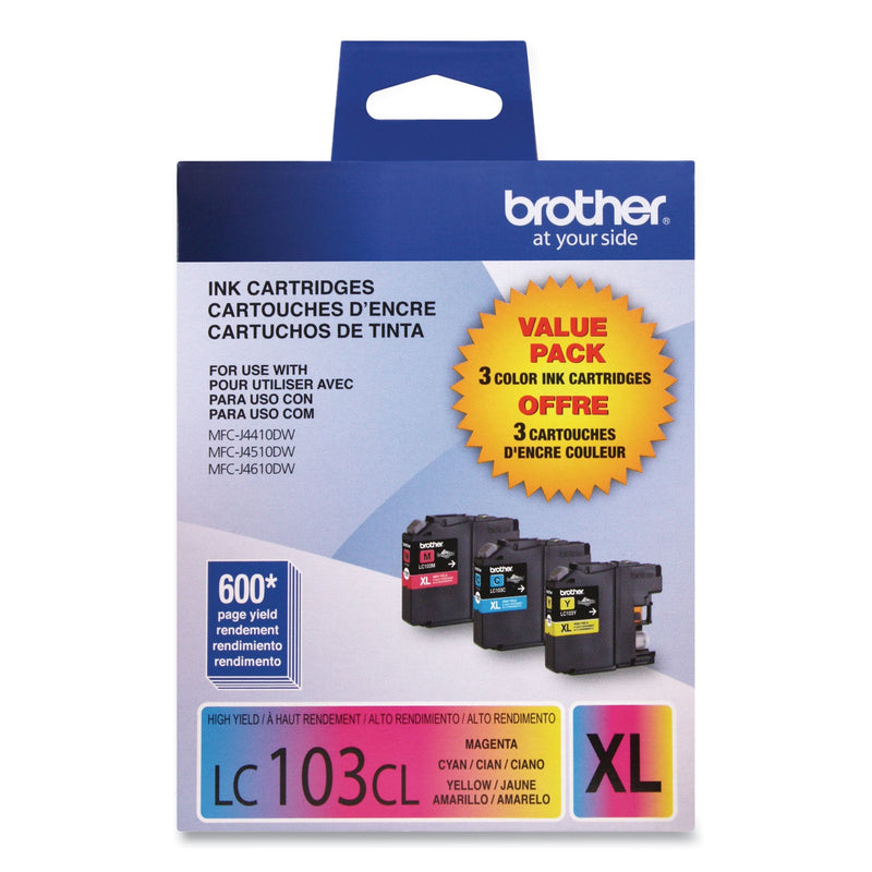 Brother LC1033PKS Innobella High-Yield Ink, 600 Page-Yield, Cyan/Magenta/Yellow (PX4558)