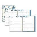 Blue Sky® Bakah Blue Weekly/Monthly Planner, Floral Artwork, 11 x 8.5, Blue/White Cover, 12-Month (Jan to Dec): 2025 (BLS137261)