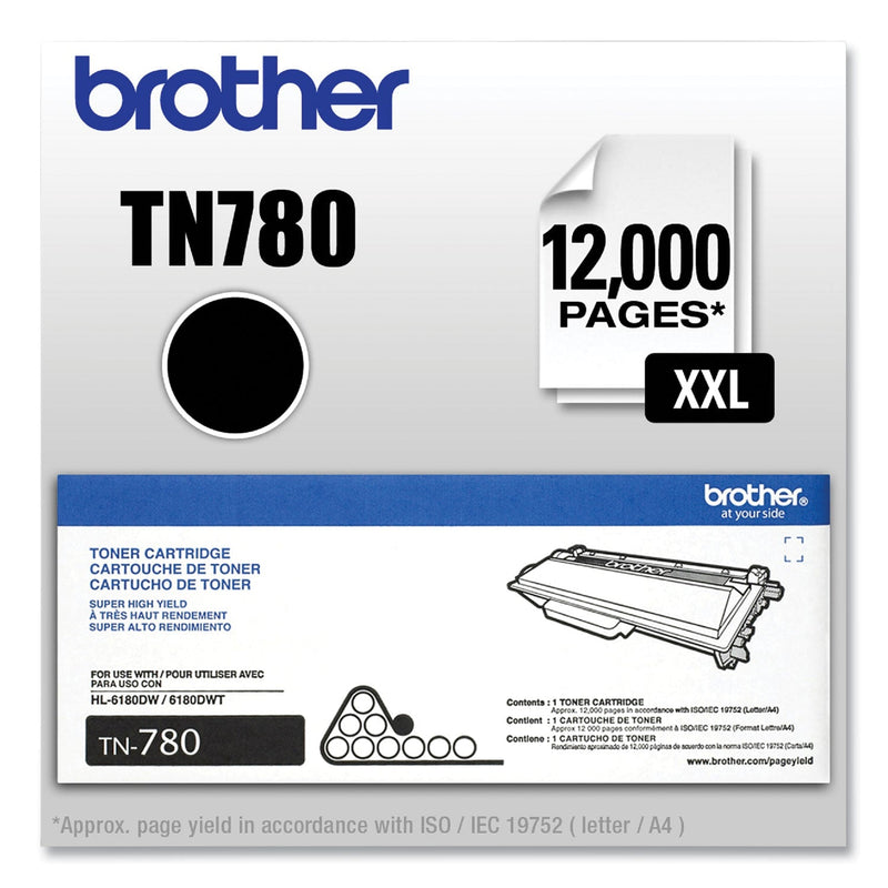 Brother TN780 Super High-Yield Toner, 12000 Page-Yield, Black (BRTTN780)