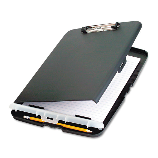 Officemate Officemate Slim Clipboard Storage Box w/Low Profile Clip, Charcoal (83308) - 0.50" Clip Capacity, 8 1/2" x 11" , Low-profile Clip, Charcoal, 1 Each (OIC83308)