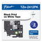 Brother TZe Standard Adhesive Laminated Labeling Tape, 0.7" x 26.2 ft, Black on White, 2/Pack (BRTTZE2412PK)