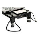 3M™ Monitor Stand MS100B, 21.6 x 9.4 x 2.7 to 3.9, Black/Clear, Supports 33 lb (MMMMS100B)