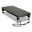 3M™ Monitor Stand MS100B, 21.6 x 9.4 x 2.7 to 3.9, Black/Clear, Supports 33 lb (MMMMS100B)