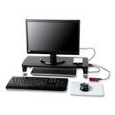 3M™ Monitor Stand MS100B, 21.6 x 9.4 x 2.7 to 3.9, Black/Clear, Supports 33 lb (MMMMS100B)