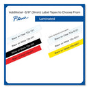 Brother TZe Standard Adhesive Laminated Labeling Tape, 0.35" x 26.2 ft, White on Black (BRTTZE325)