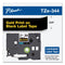 Brother TZe Standard Adhesive Laminated Labeling Tape, 0.7" x 26.2 ft, Gold on Black (BRTTZE344)