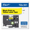Brother TZe Standard Adhesive Laminated Labeling Tape, 0.7" x 26.2 ft, Black on Yellow (BRTTZE641)