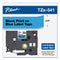 Brother TZe Standard Adhesive Laminated Labeling Tape, 0.7" x 26.2 ft, Black on Blue (BRTTZE541)