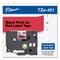 Brother TZe Standard Adhesive Laminated Labeling Tape, 0.94" x 26.2 ft, Black on Red (BRTTZE451)