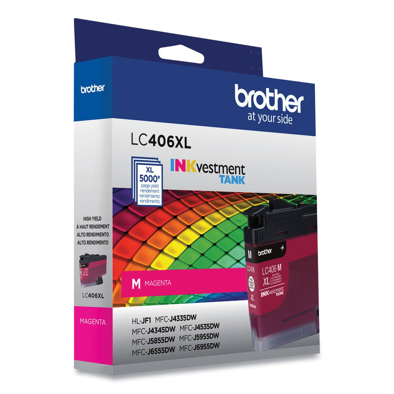 Brother LC406XLMS INKvestment High-Yield Ink, 5,000 Page-Yield, Magenta (BRTLC406XLMS)