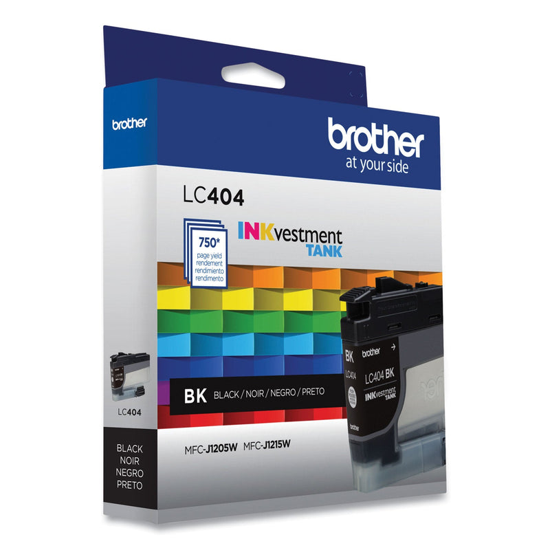 Brother LC404BKS INKvestment Ink, 750 Page-Yield, Black (BRTLC404BKS)