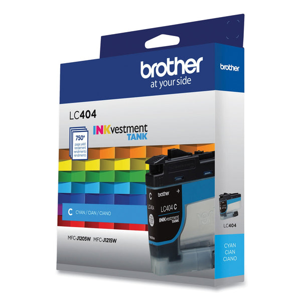 Brother LC404CS INKvestment Ink, 750 Page-Yield, Cyan (BRTLC404CS)