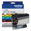 Brother LC404BKS INKvestment Ink, 750 Page-Yield, Black (BRTLC404BKS)