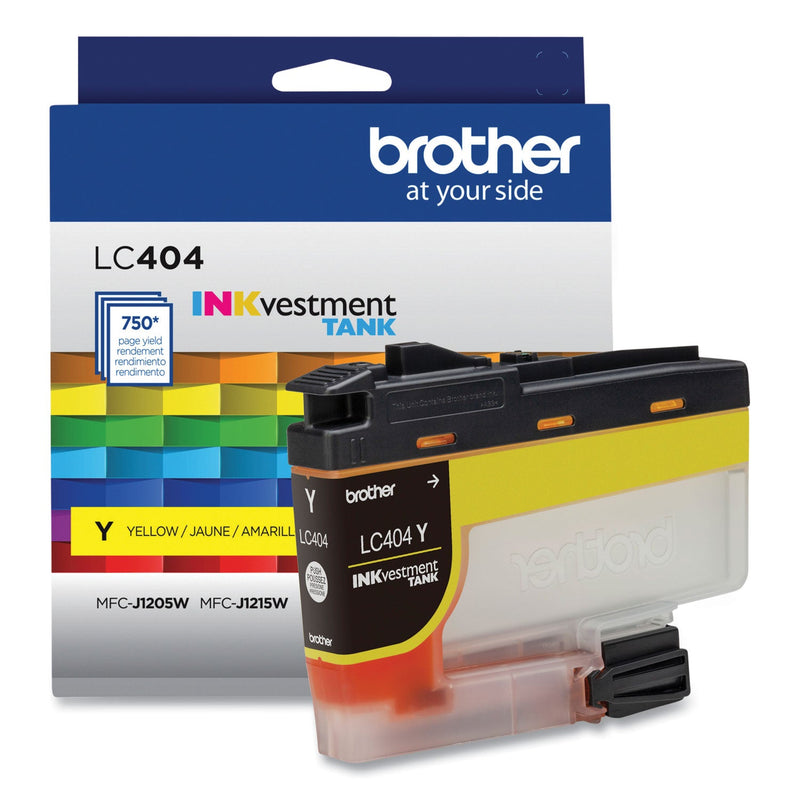 Brother LC404YS INKvestment Ink, 750 Page-Yield, Yellow (BRTLC404YS)