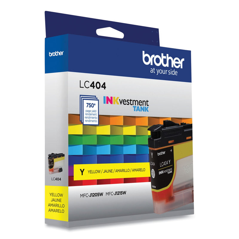 Brother LC404YS INKvestment Ink, 750 Page-Yield, Yellow (BRTLC404YS)